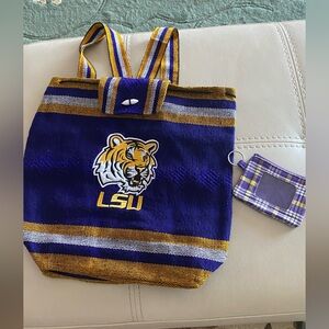 LSU Tiger backpack with Coin Pouch